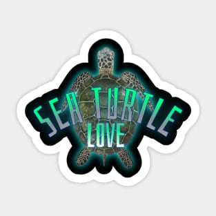 Sea turtle love t-shirt Sticker